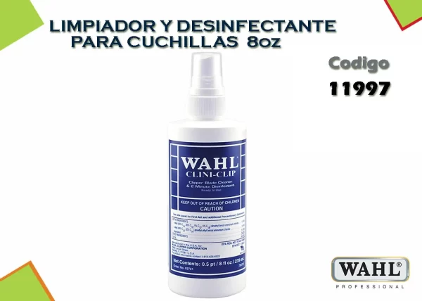 WAHL LIMPIADOR Y DESINF. CUCHILLAS 8oz
