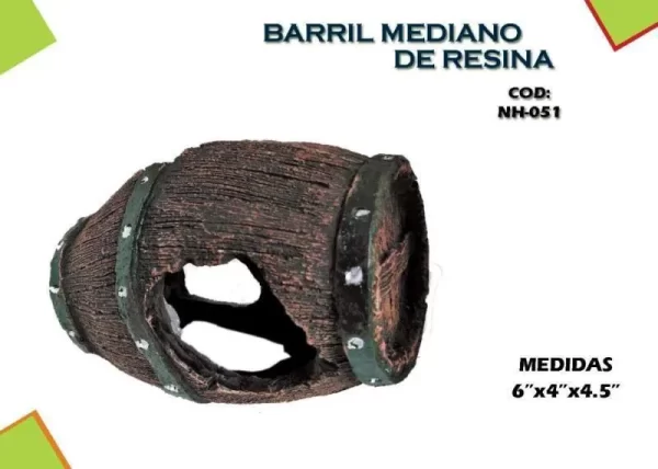 AC BARRIL MED. NH-051 6x4x4.5"