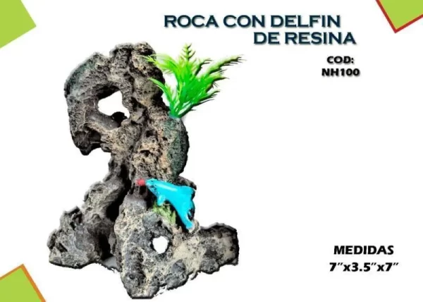 AC ROCA C/DELFIN [NH100] 7x3.5x7"