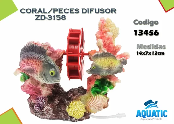 AT CORAL/PECES DIF.ZD-3158 14x7x12cm
